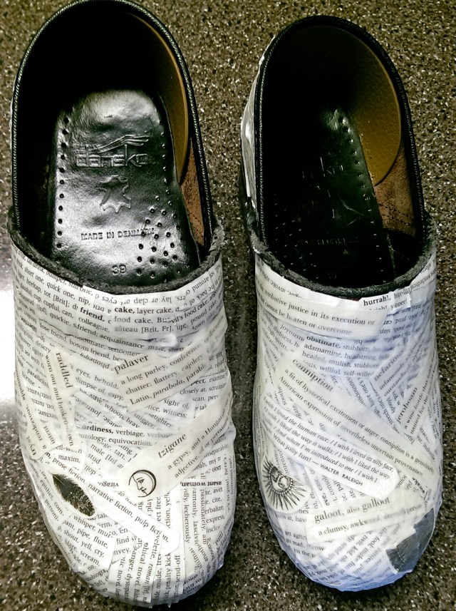 Word Geek Decoupage Shoes