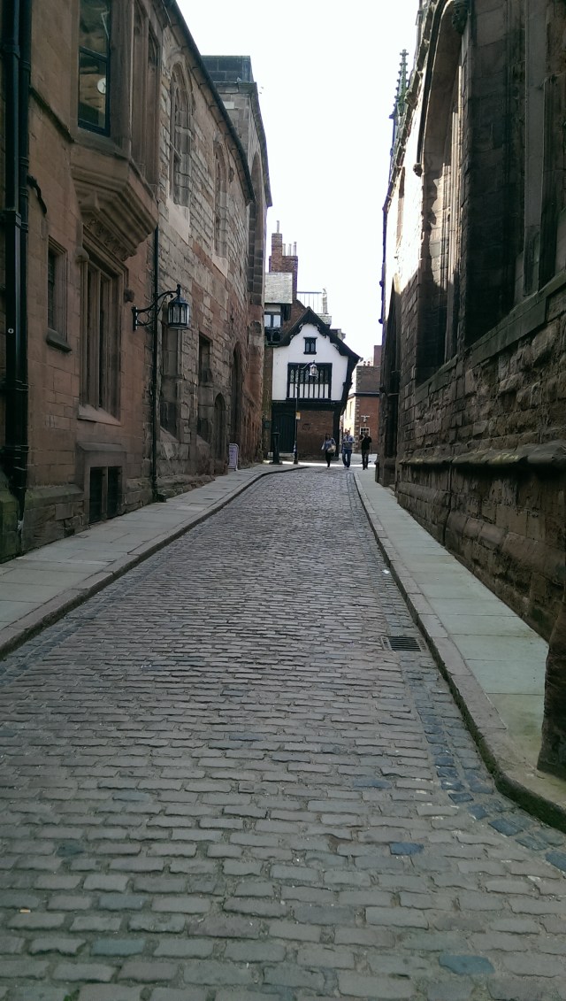 Street Outside St. Mary's Guildhall, Coventry England